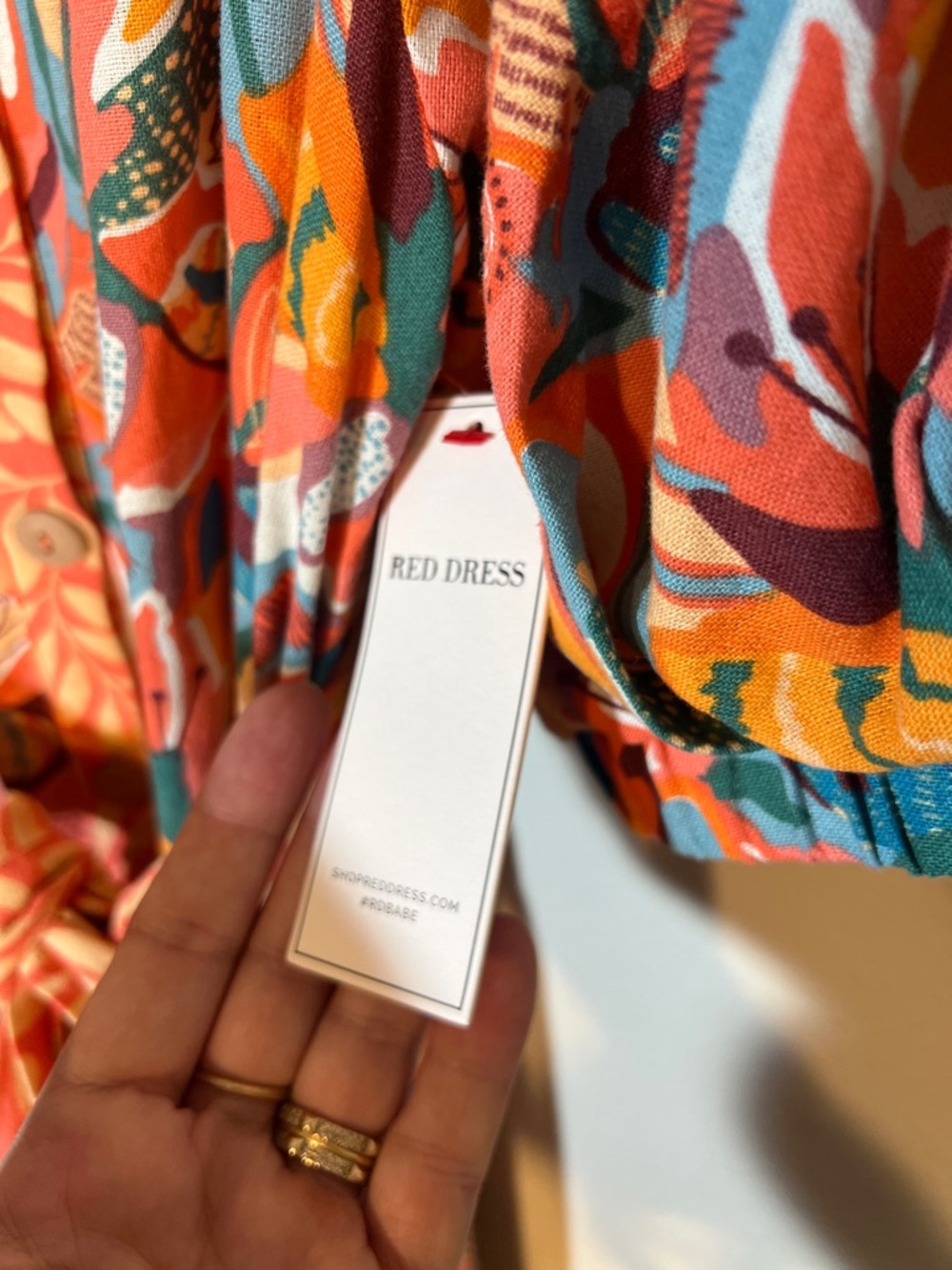 Aura Coral Aqua Multi-Print Off-Shoulder Puff Sleeve Maxi Linen Dress Tie S M - Picture 5 of 7